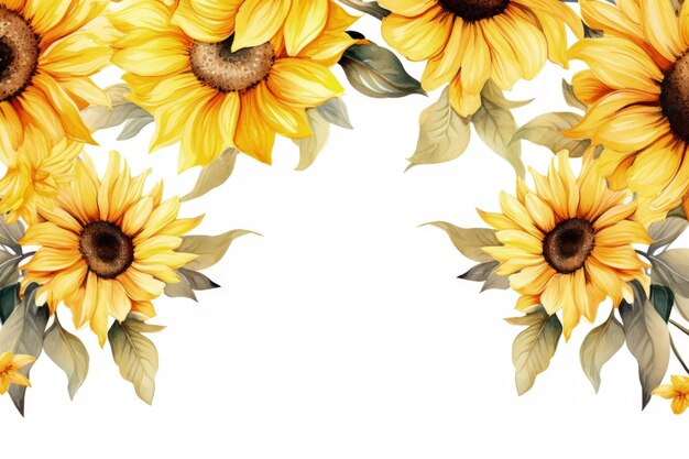 Frame Sunflower Border Generatieve AI