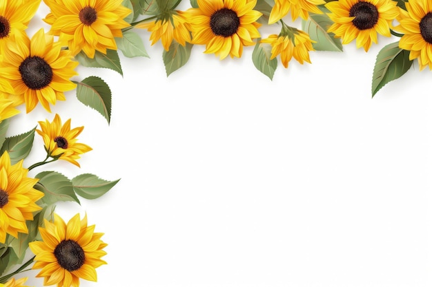 Frame Sunflower Border Generatieve AI