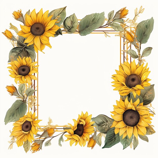 Photo frame sunflower