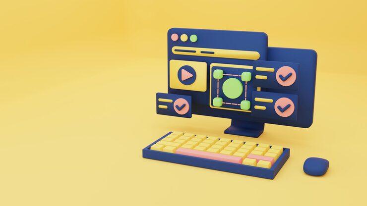 Photo 框架用户界面抽象几何形状 ux 网站设计概念 网站开发 网站页面 计算机图形设计 用户界面 网站和移动应用程序的横幅 3d 渲染