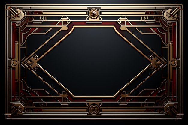 Frame van elegante sierlijke metalen met luxe hoogwaardige sieraden weergegeven in 3D voor sociale poster