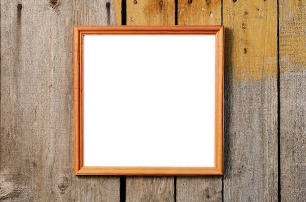 Frame voor foto's op verweerde houten muur