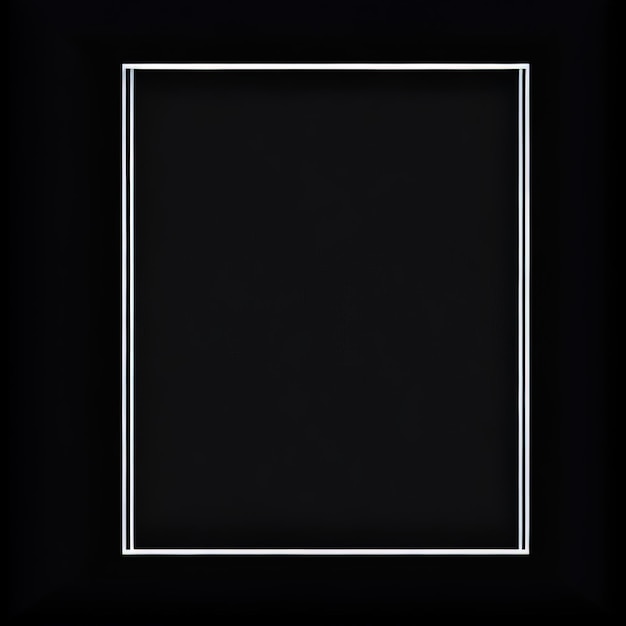 frame of white photo on black background