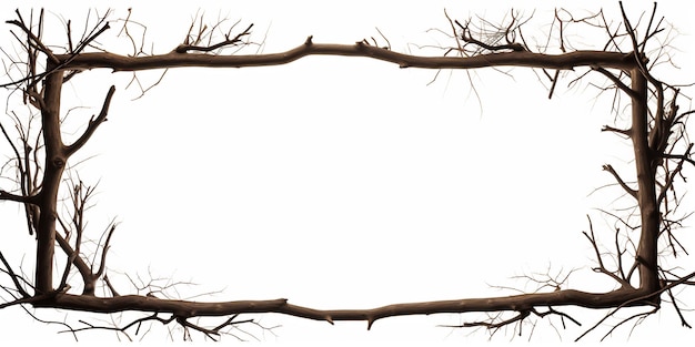 a frame with a branch that has the word " t " on it.