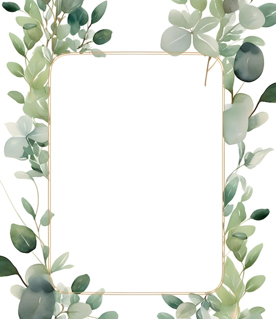 Photo a frame with a floral border and a place for text