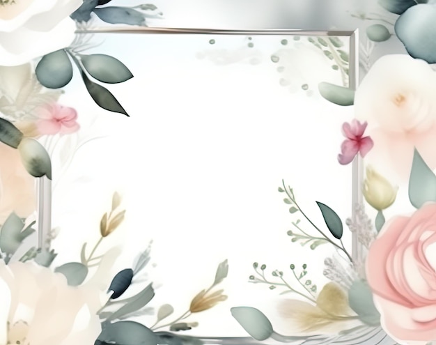 A frame with flowers and a frame that says'i love you '