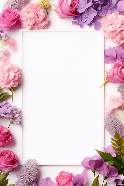 a frame with flowers on it and a frame for the text message