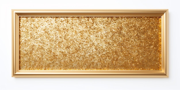 a frame with gold glitter on it