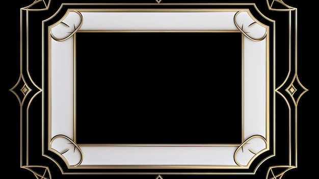 a frame with gold trim and a black frame with a gold border