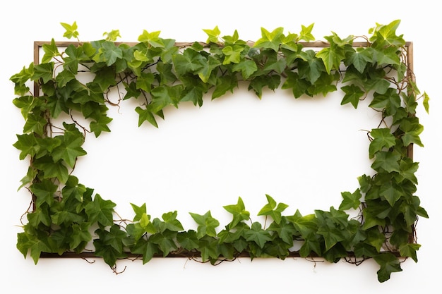 a frame with a green ivy on it