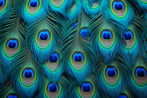 Photo frame with peacock feathers background