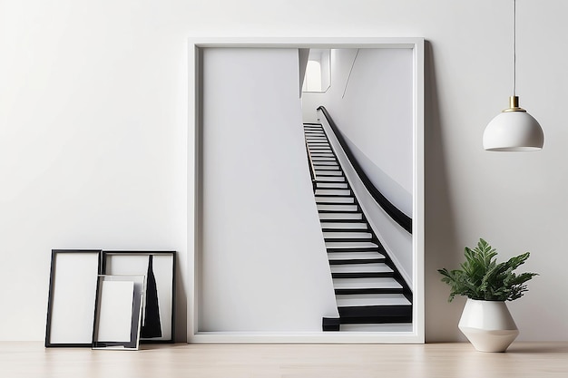 Frame Your Memories Staircase Foto Frame Mockup