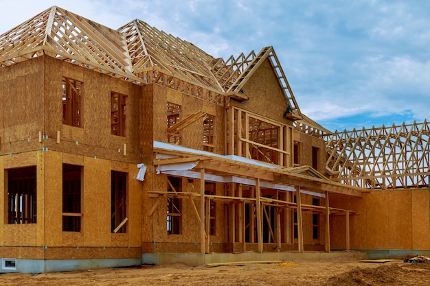 Framed building or residential home with basic