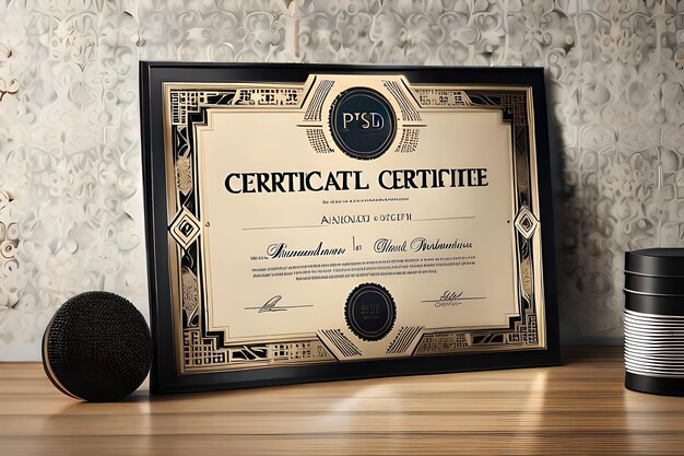 Photo a framed certificate for the university of california.