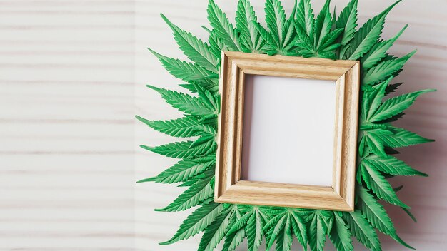 Photo a framed mirror hangs on a wall with a frame that says quot no quot