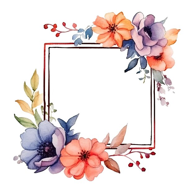 Картина в рамке из цветов и листьев с рамкой с надписью «Весна».