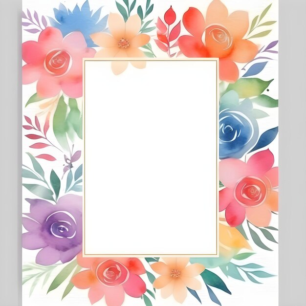 Photo a framed picture of flowers with a white frame that says  spring