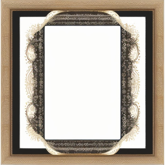 Photo a framed picture of a frame with a gold frame that says quot the word quot on it