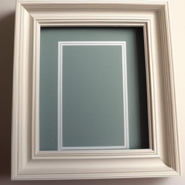 a framed picture of a frame with a white border