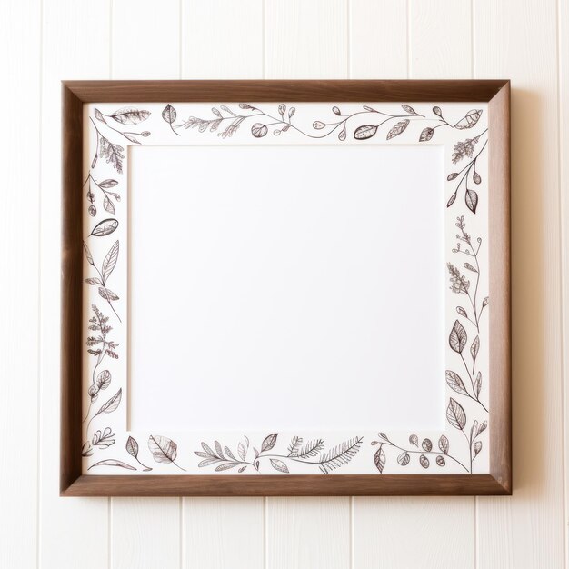 Photo framed in wood embracing cozy comfort on a white background