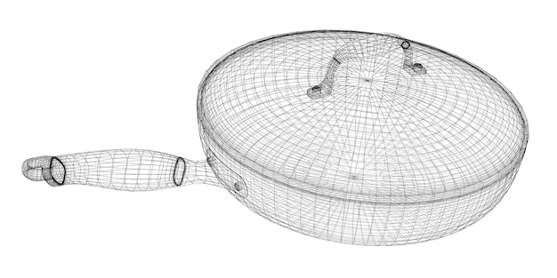 Фото Сетка кадрирования в кастрюле, изолированная на заднем плане
