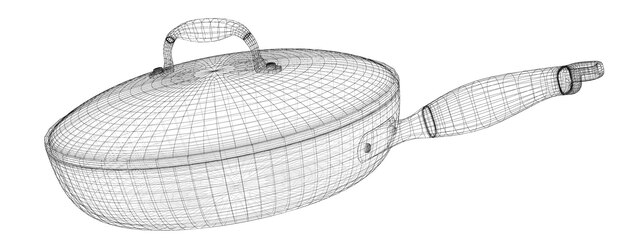 Сетка кадрирования в кастрюле, изолированная на заднем плане