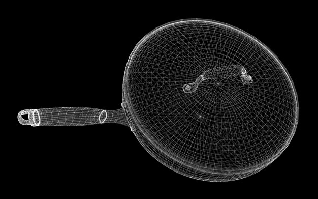 Сетка кадрирования в кастрюле, изолированная на заднем плане