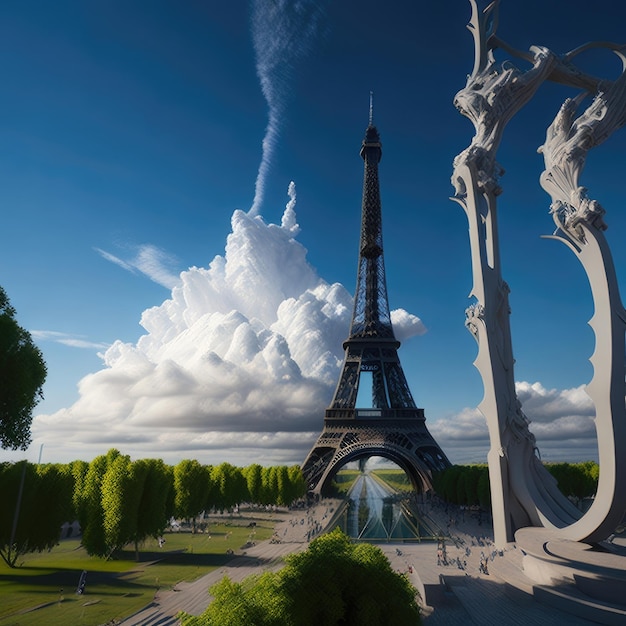 France background realistic render generative ai