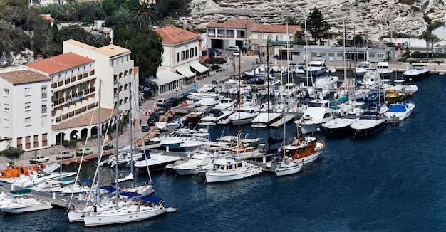 France Corsica Bonifacio view of the marina