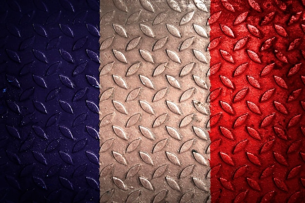 France flag metal texture statistic