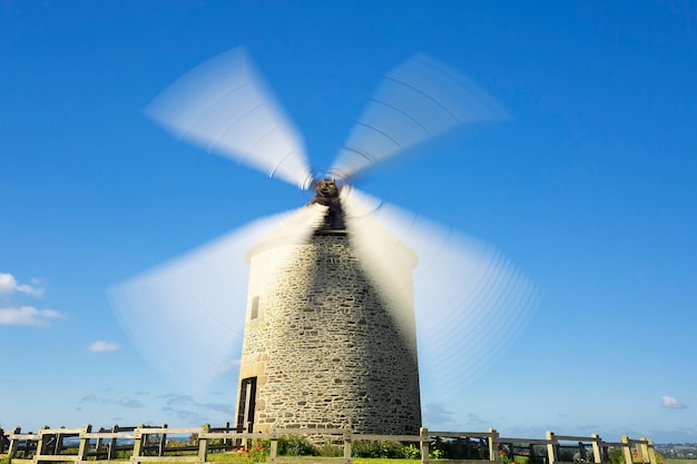 France, the moidrey windmill in pontorson in normandie