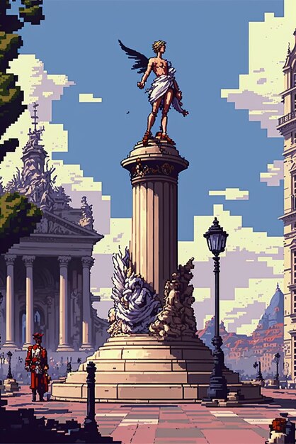 Foto francia pixel art