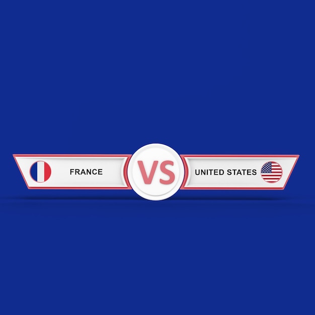 Premium Photo France vs united states match
