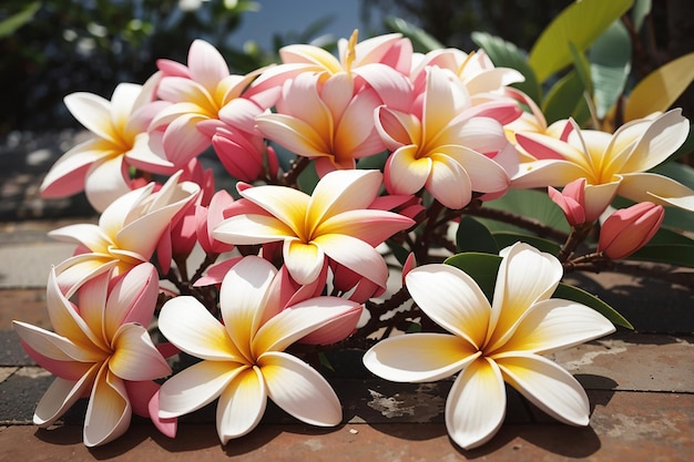 Frangipani-bloemen