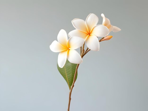 Frangipani flower in studio background single Frangipani flower Beautiful flower images