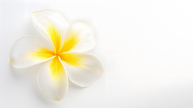 Photo frangipani or plumeria flower isolated on white background generative ai