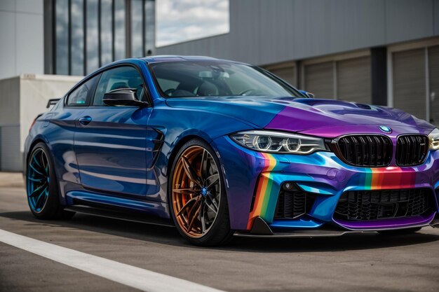 Frankfurt Germany September 1metallic blue BMW M5 Sedan at 67th International Motor Show