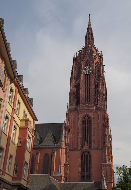 Frankfurter Dom Cathedral in Roemerberg Frankfurt am Main Germany