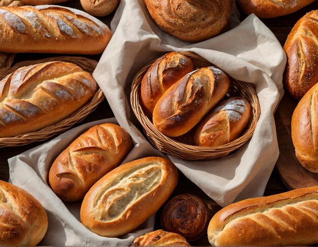 Foto franse broodmandje bakkerij heerlijk eten