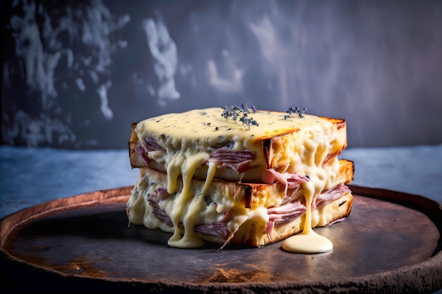 Franse Croque Monsieur met hamkaas en dijonmosterd