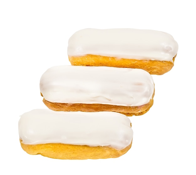 Franse Eclair geïsoleerd op een wit oppervlak.