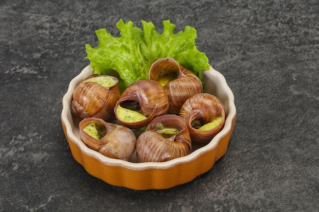 Franse keuken Escargots met saus