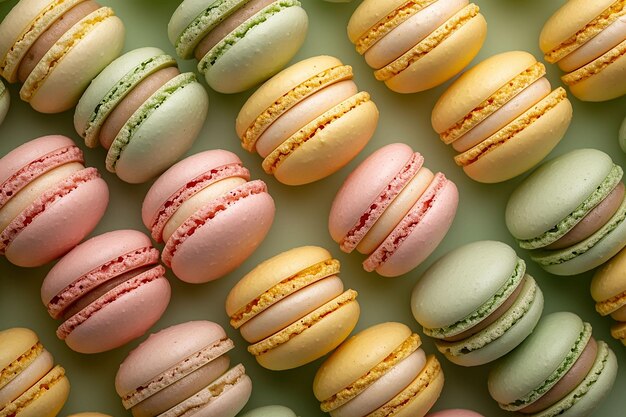 Franse kleurrijke macarons achtergrond close-up