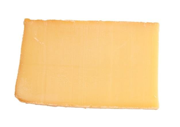 Franse koemelk kaas Comté op een witte achtergrond