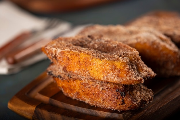 Franse toast, traditioneel Braziliaans kerstdessert. In Brazilië bekend als rabanada.