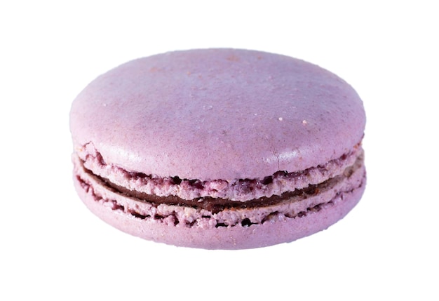 Franse zoete dessertmacarons op wit