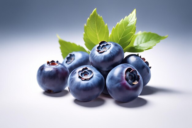 Плоды Frash Blueberry, выделенные на белом фоне бумаги