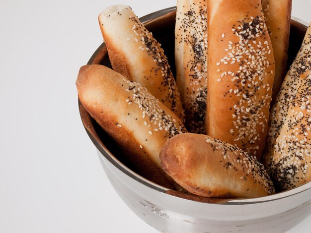 Freashly baked breadsticks.