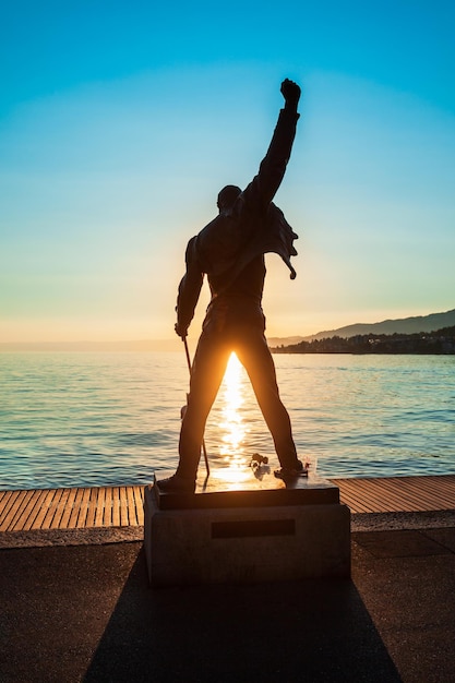 Freddie Mercury-standbeeld in Montreux