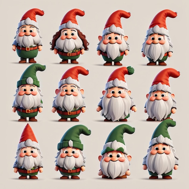 Photo free 3d animation style gnomes generative ai